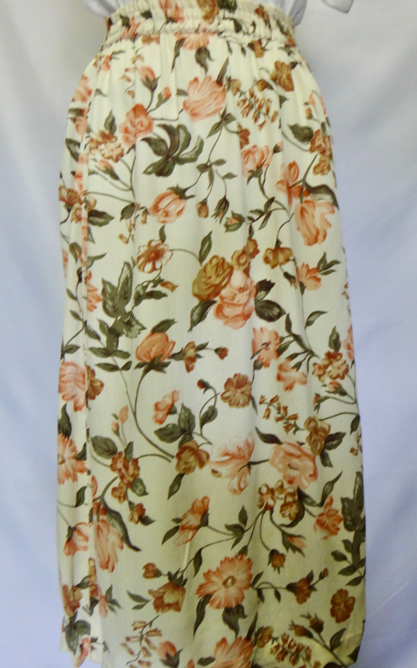 90s Floral Midi Skirt