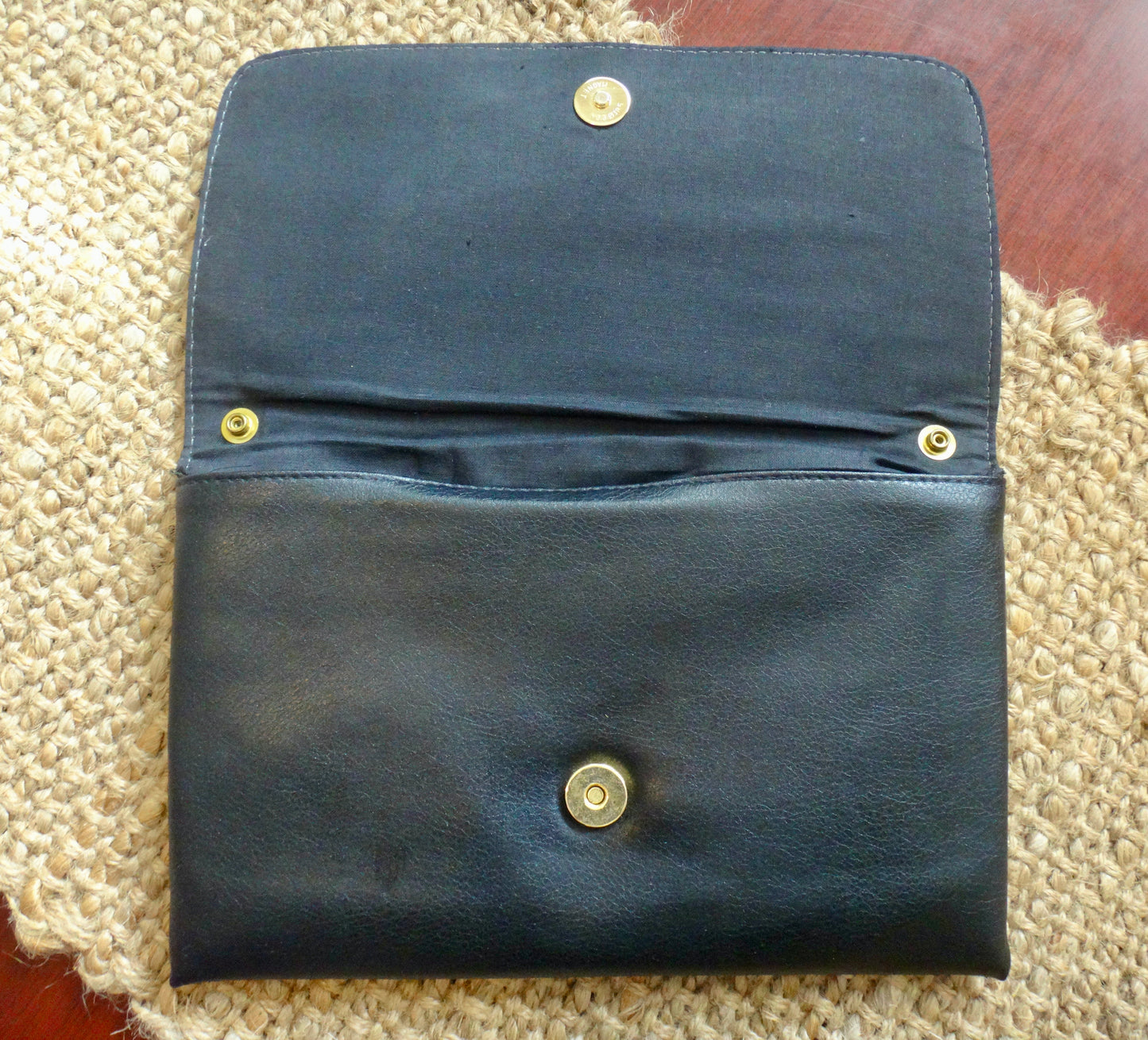 70s/80s Black Clutch with Gold