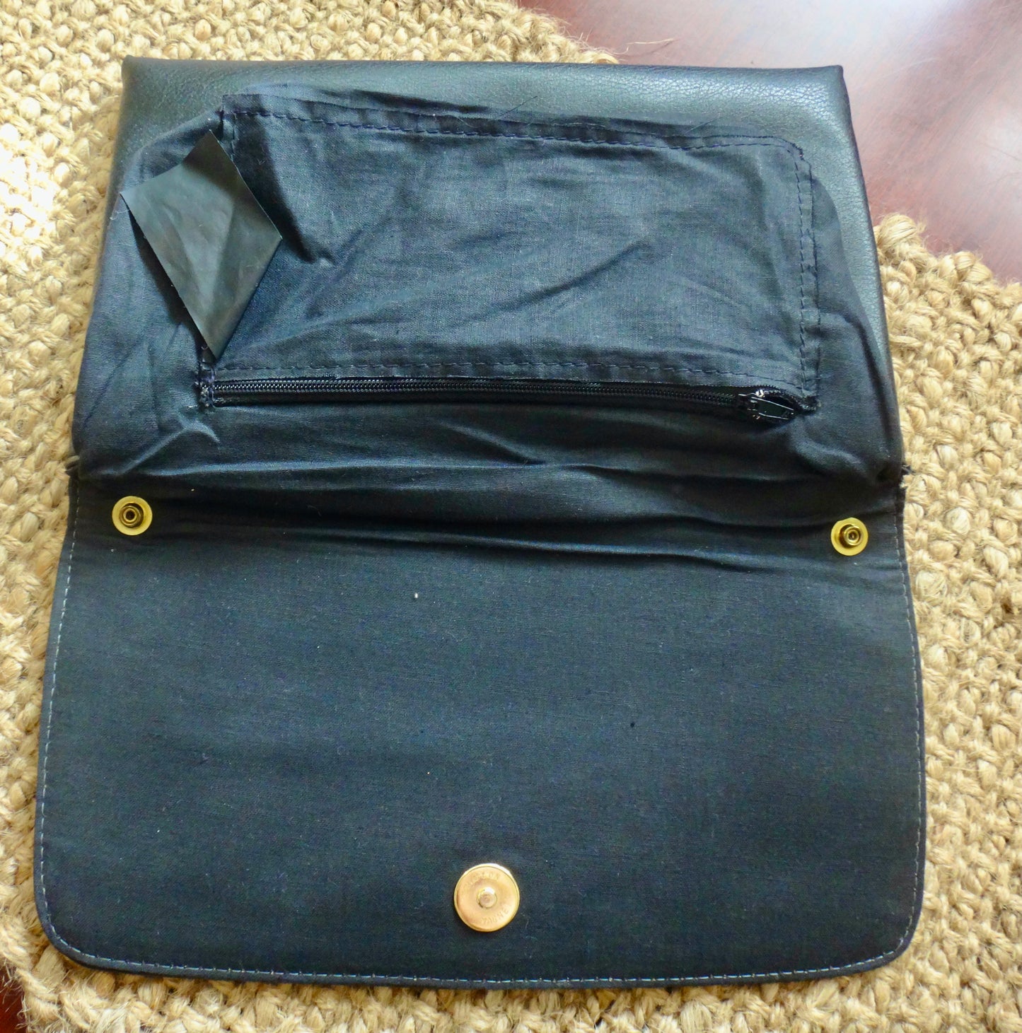 70s/80s Black Clutch with Gold