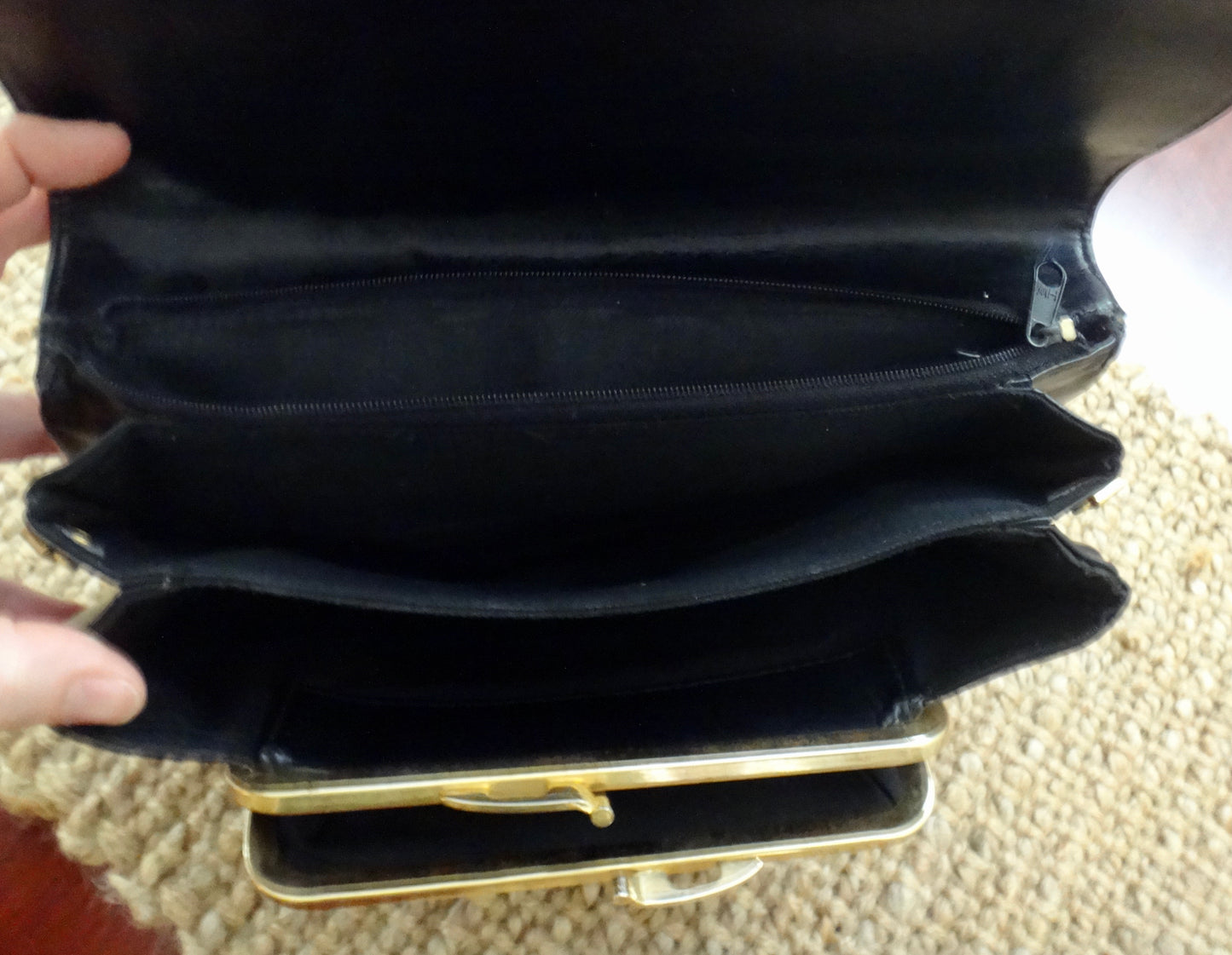 Vintage Goldcrest Black Clutch