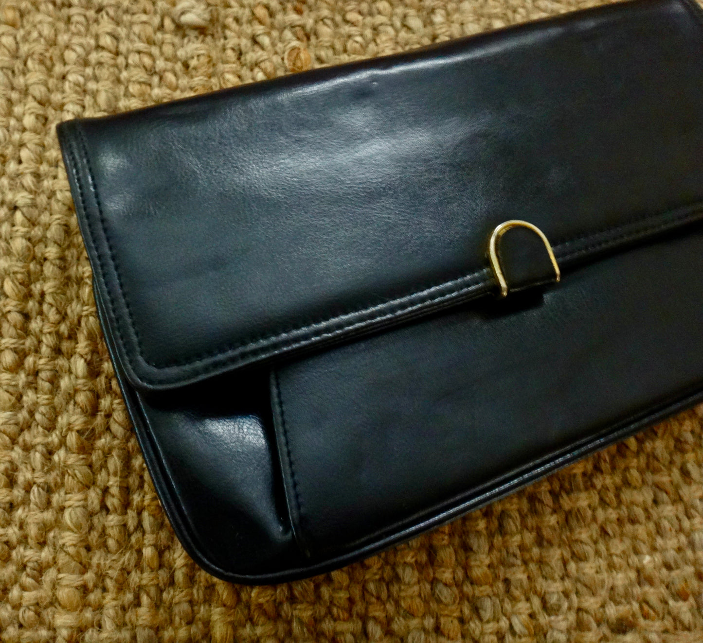 Vintage Goldcrest Black Clutch