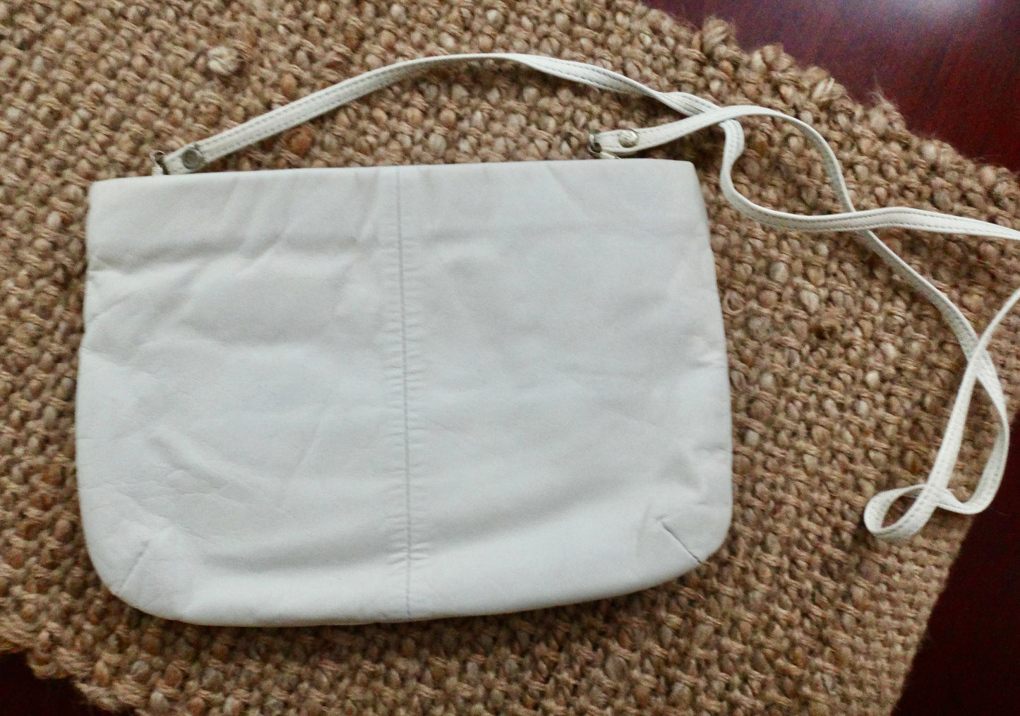 80s Creamy White Shoulder Bag Clutch