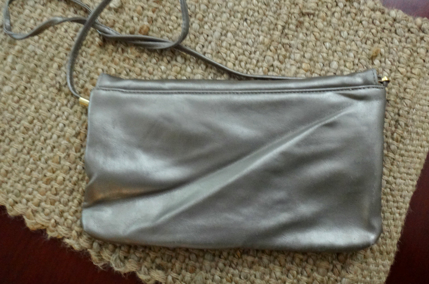 80s Pewter "Envelope" Shoulder Bag Clutch