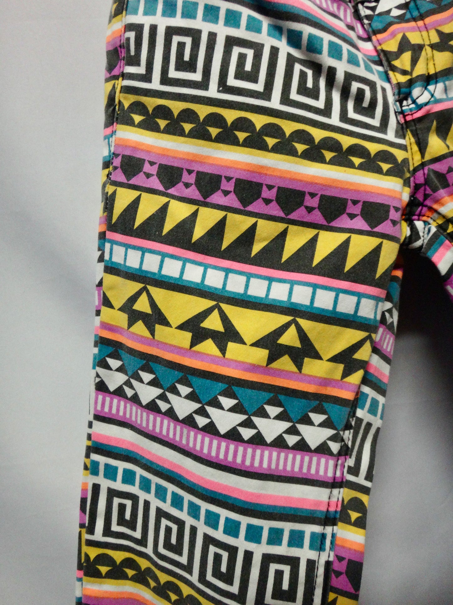 Preloved Aztec Skinny Jeggings Multi Colour